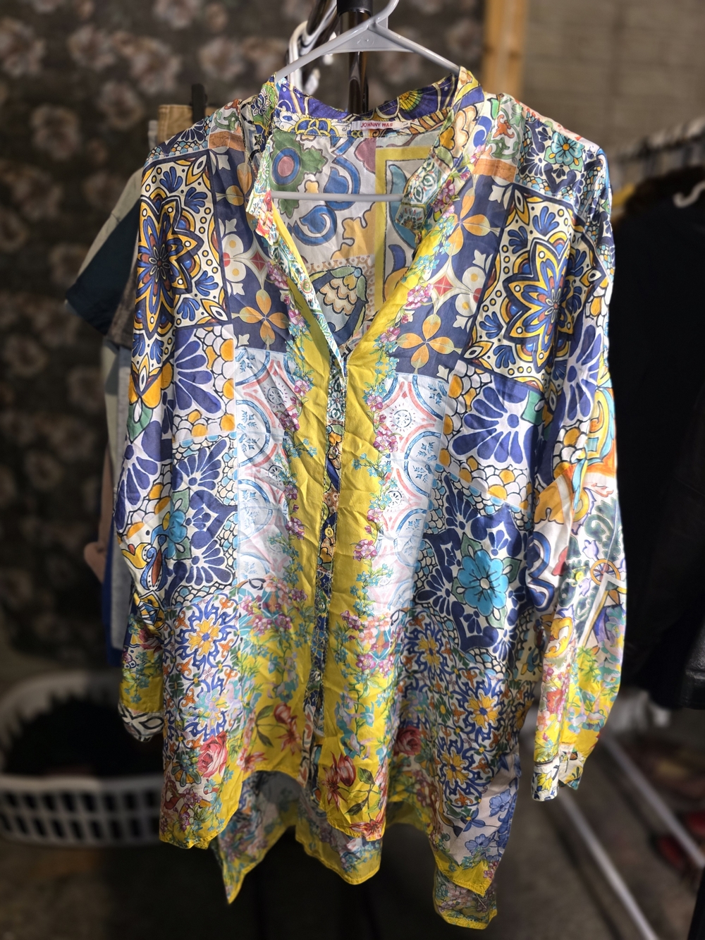 Johnny Was Braemar Kita Tunic - 100% Silk - Large